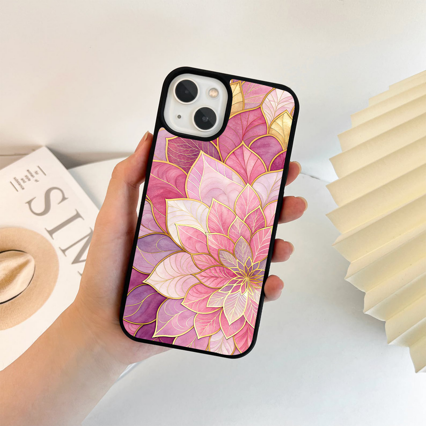 Blush Luxe Bloom Glass Case