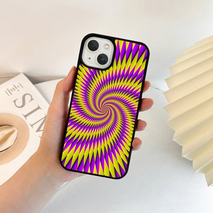 Purple Yellow Hypnosis Glass Case