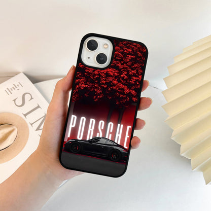 Porsche Midnight Crimson Drive Glass Case