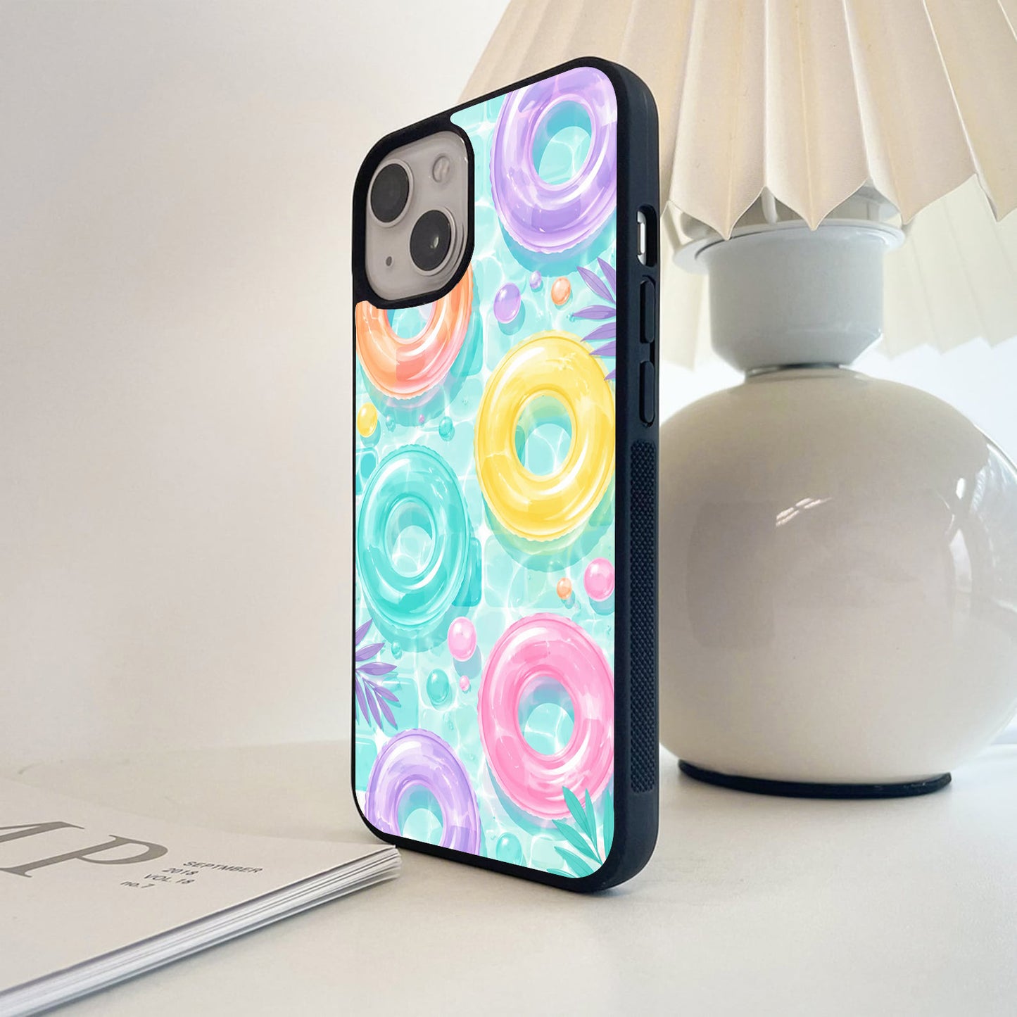 Pastel Pool Paradise Glass Case