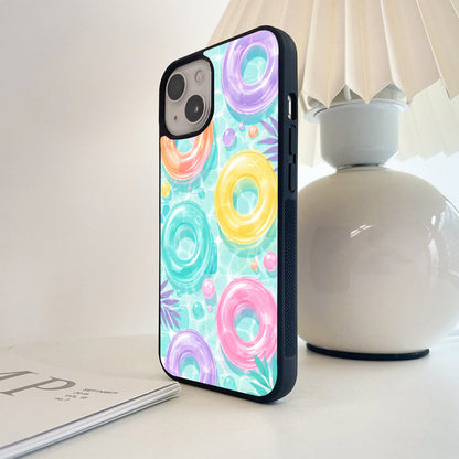 Pastel Pool Paradise Glass Case