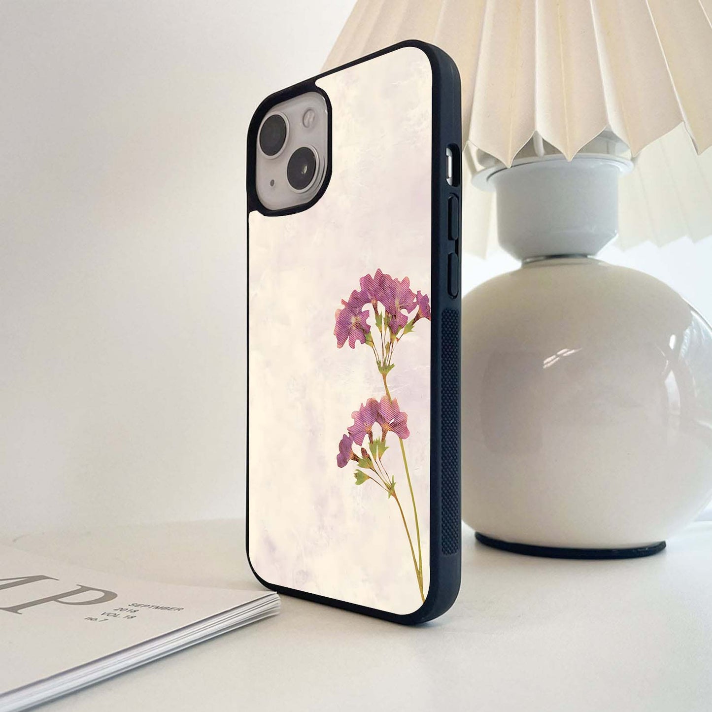 Purple Lily Glass Case