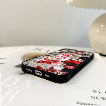 Diet Coke Retro Collage Glass Case