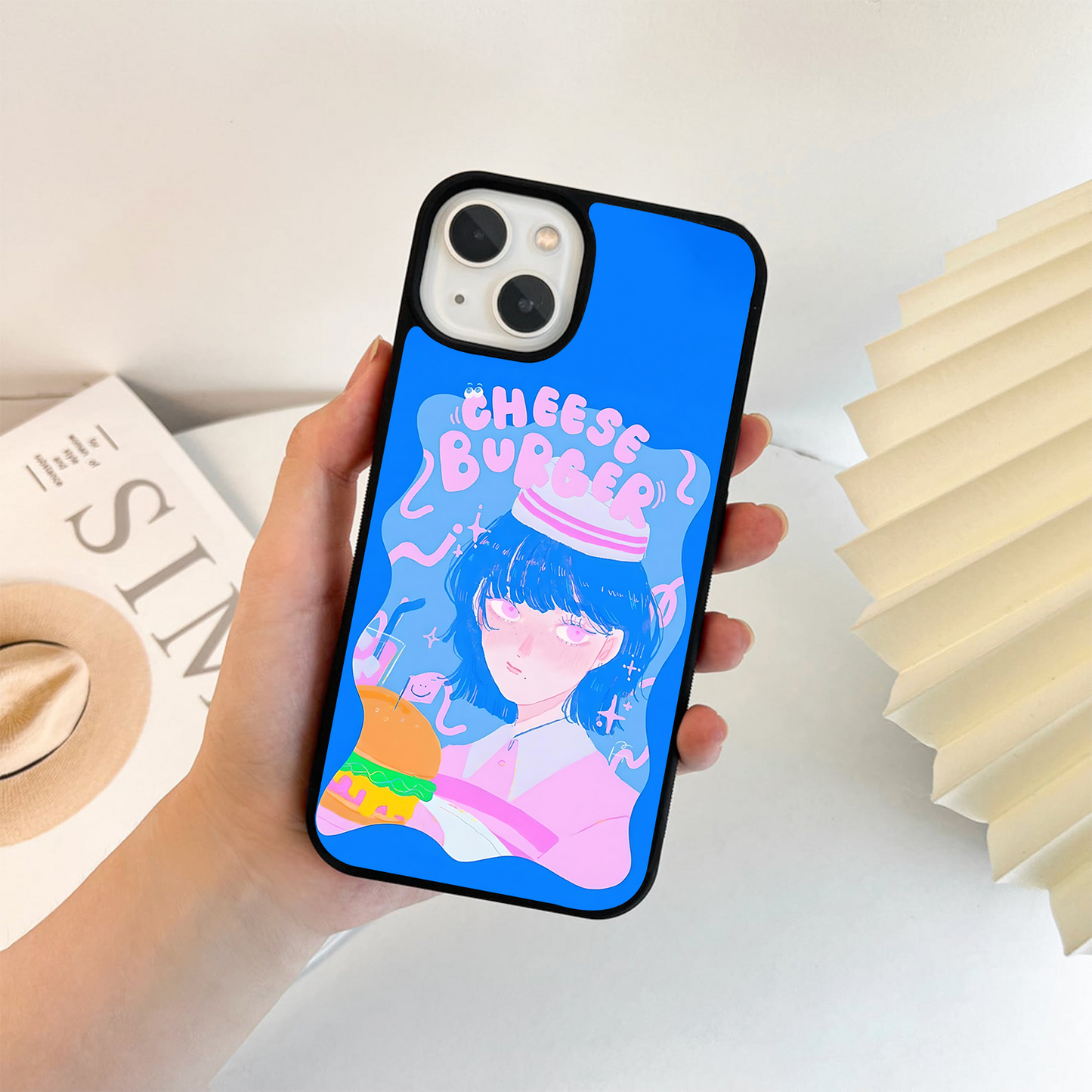 Burger Girl Mood Glass Case