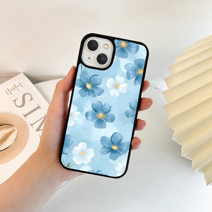 Blue Blossom Breeze Glass Case