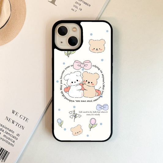 Cute Aesthetic Bunny  Glass Case