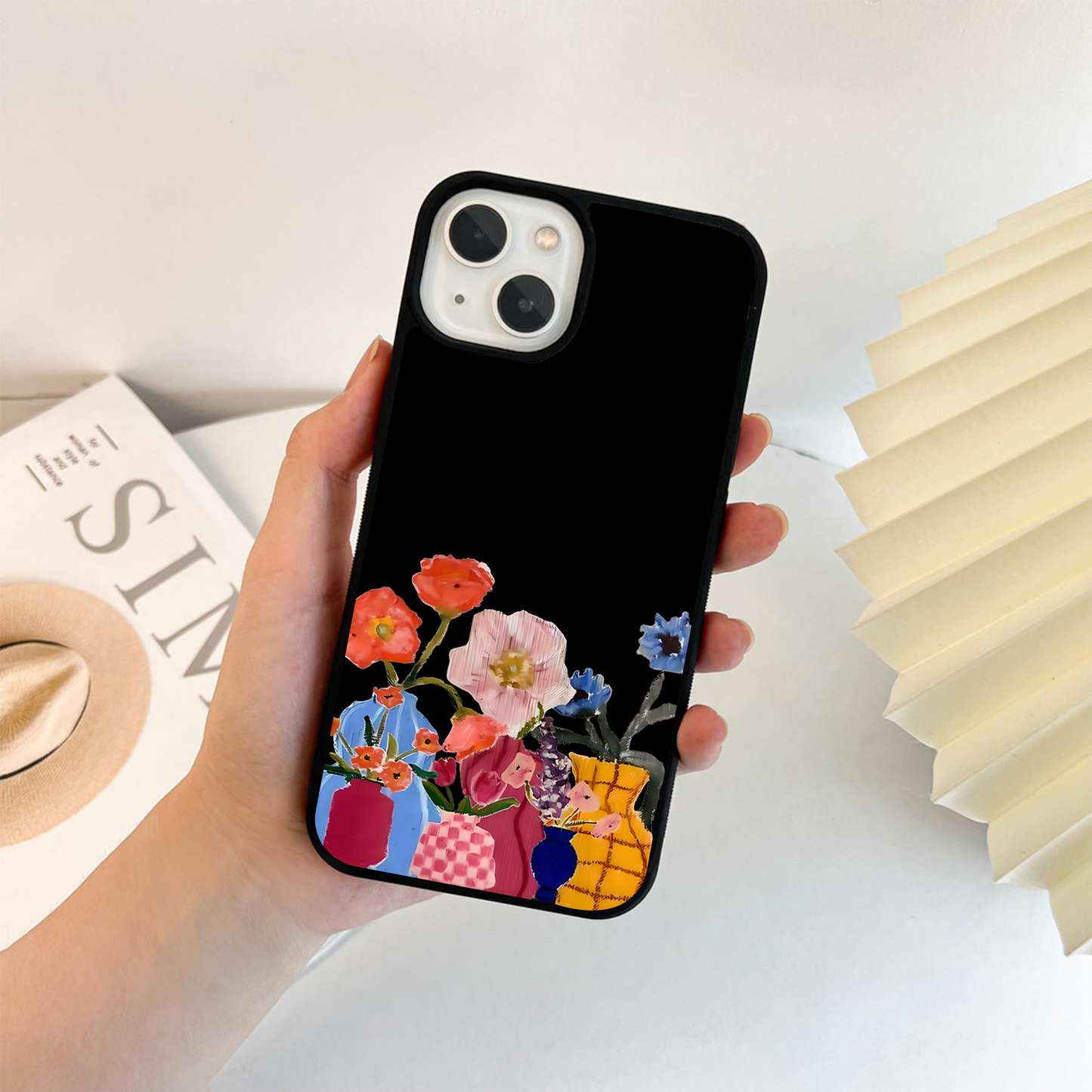 Blooms And Brushes Glass Case