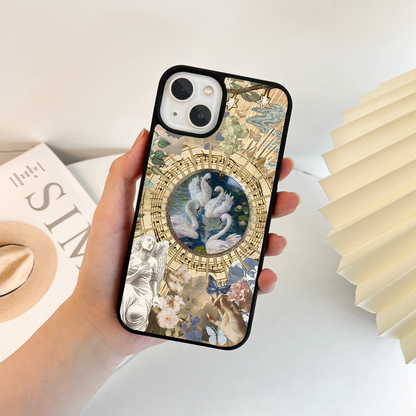 Heavenly Swan Harmony Glass Case