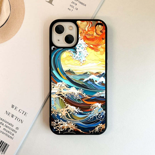 Whirlwind Wave Bloom Glass Case