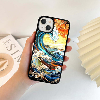 Whirlwind Wave Bloom Glass Case