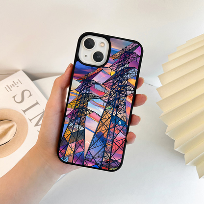 Electric Sunset Sky Glass Case