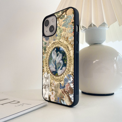 Heavenly Swan Harmony Glass Case