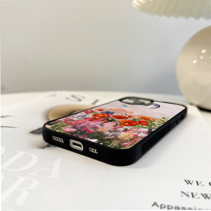 Moonlit Floral Garden Glass Case