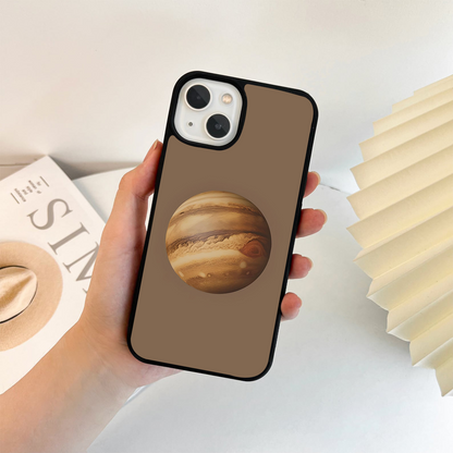 Wooden Jupiter Swirl Glass Case