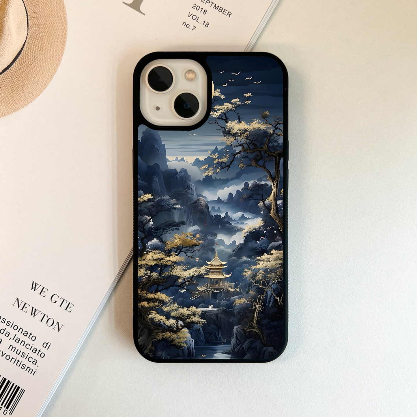 Moonlit Temple Serenity Glass Case