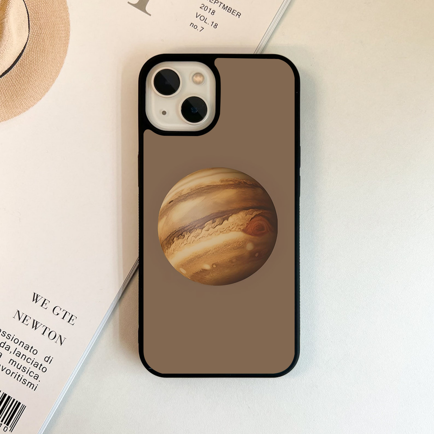 Wooden Jupiter Swirl Glass Case