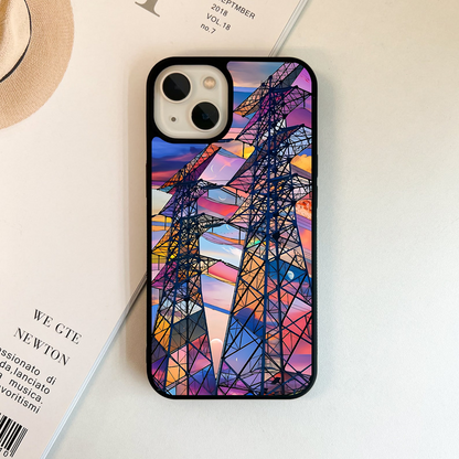 Electric Sunset Sky Glass Case