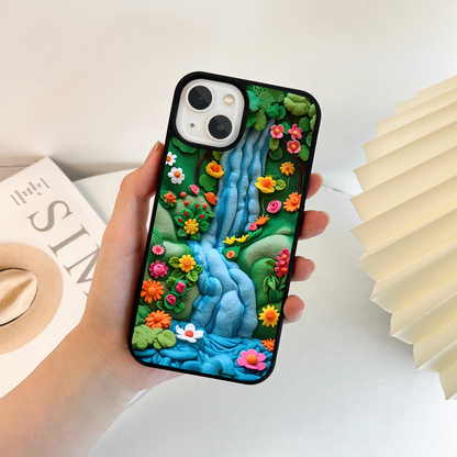 Waterfall Clay Forest Glass Case