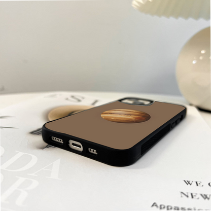 Wooden Jupiter Swirl Glass Case