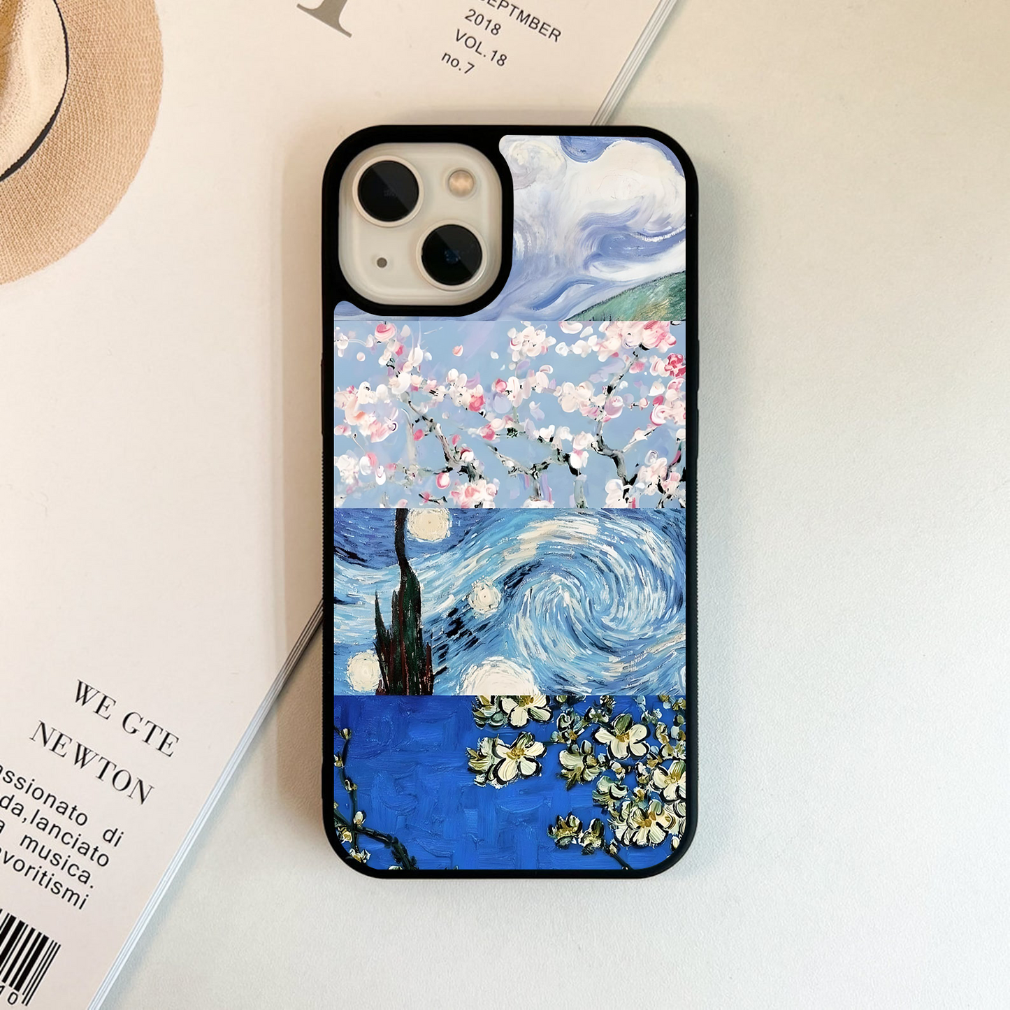 Starry Blossom Skies Glass Case