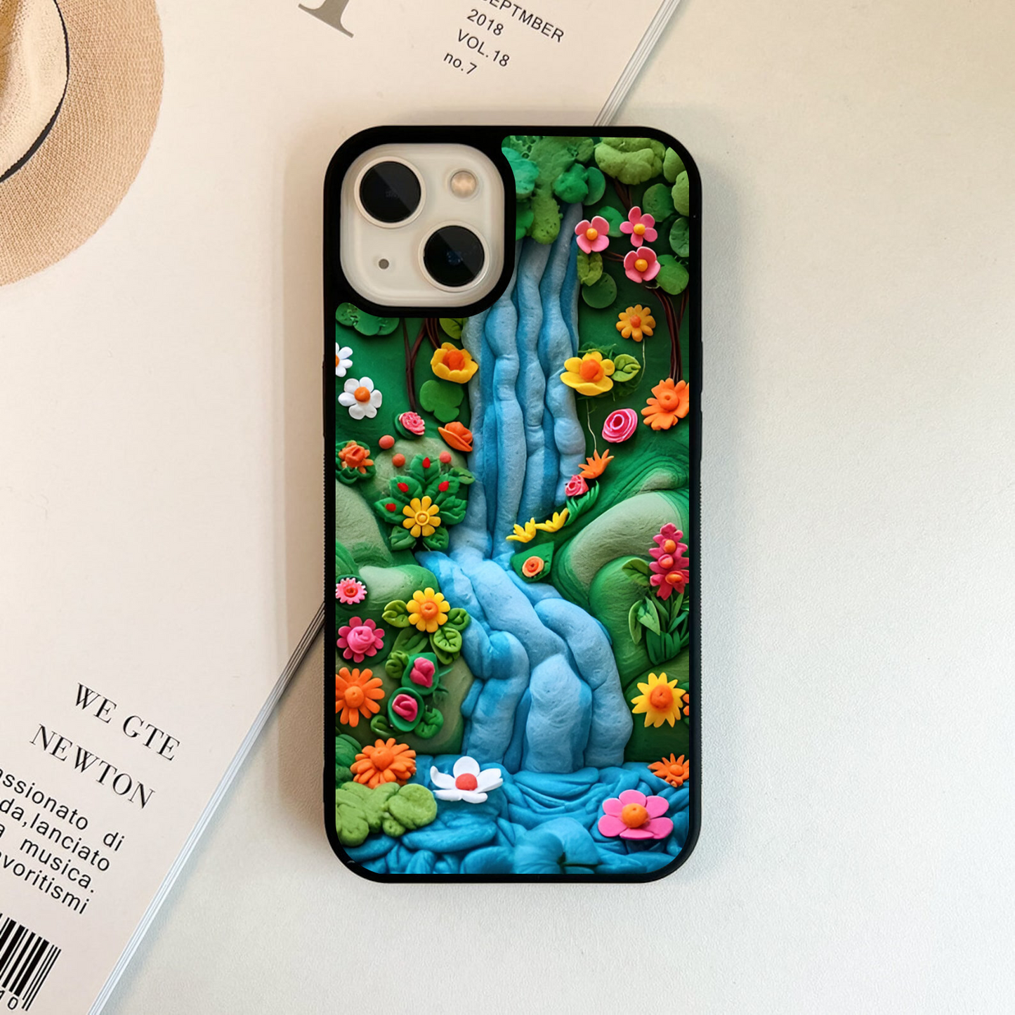 Waterfall Clay Forest Glass Case