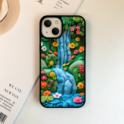 Waterfall Clay Forest Glass Case