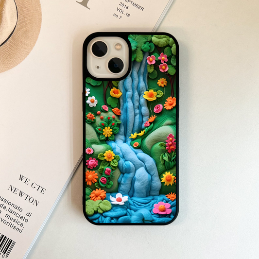 Waterfall Clay Forest Glass Case