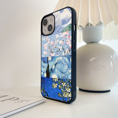 Starry Blossom Skies Glass Case