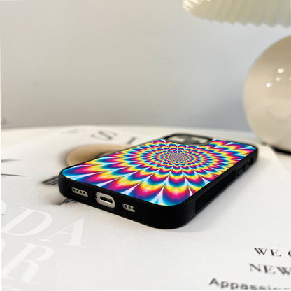 Rainbow Flower Hypnosis Glass Case