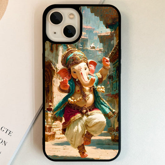 Royal Ganesha Dance Glass Case