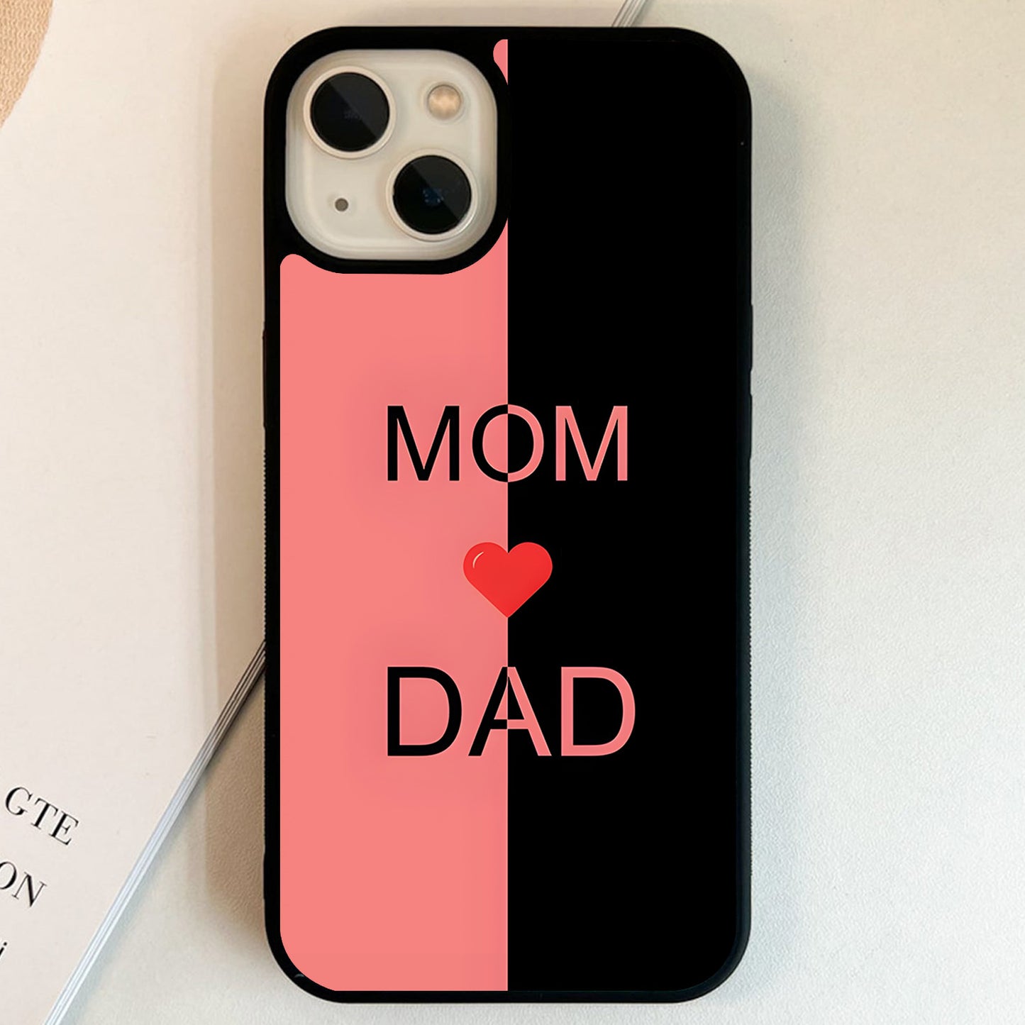 Mom Dad Forever Glass Case