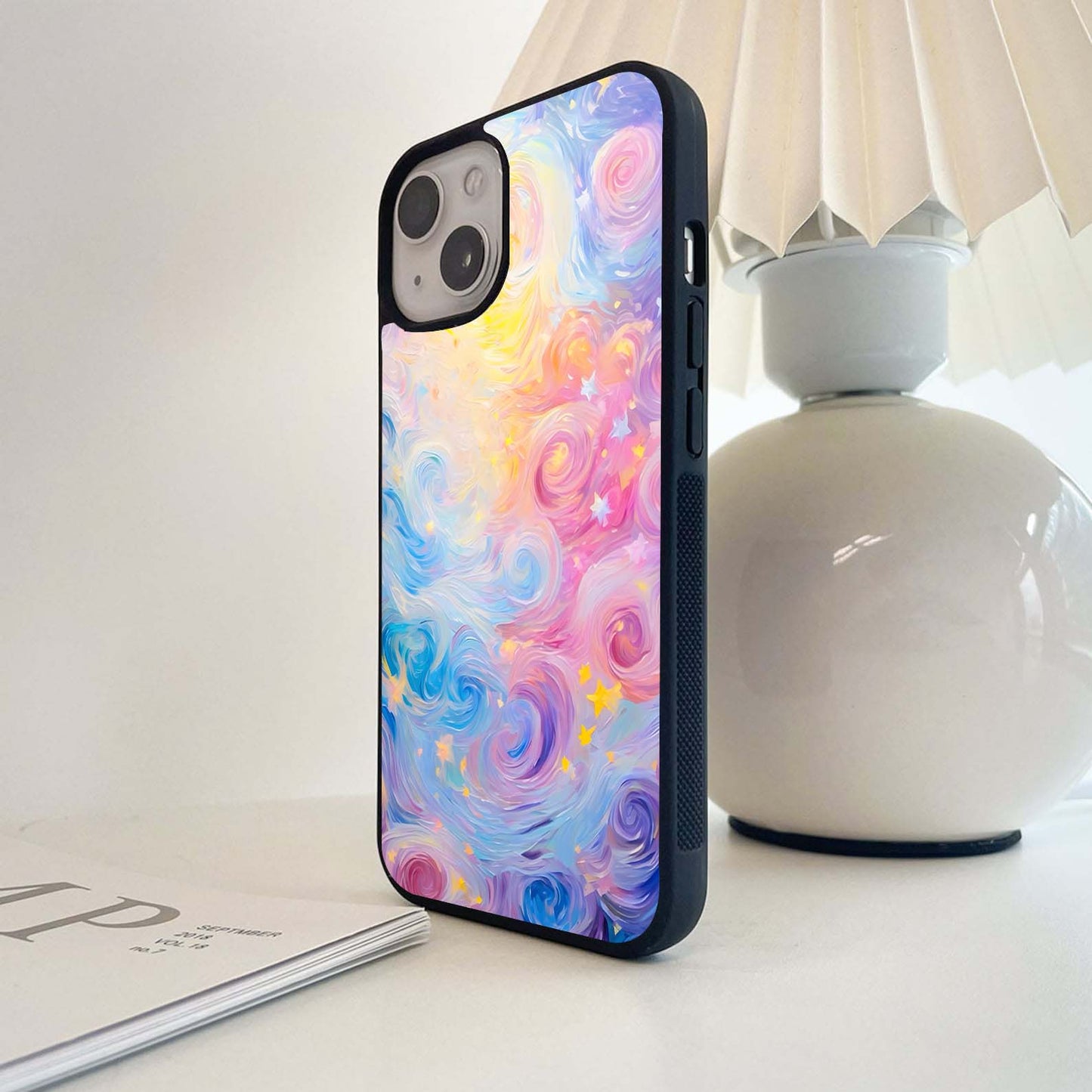 Starlit Pastel Whirl Glass Case