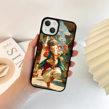 Royal Ganesha Dance Glass Case
