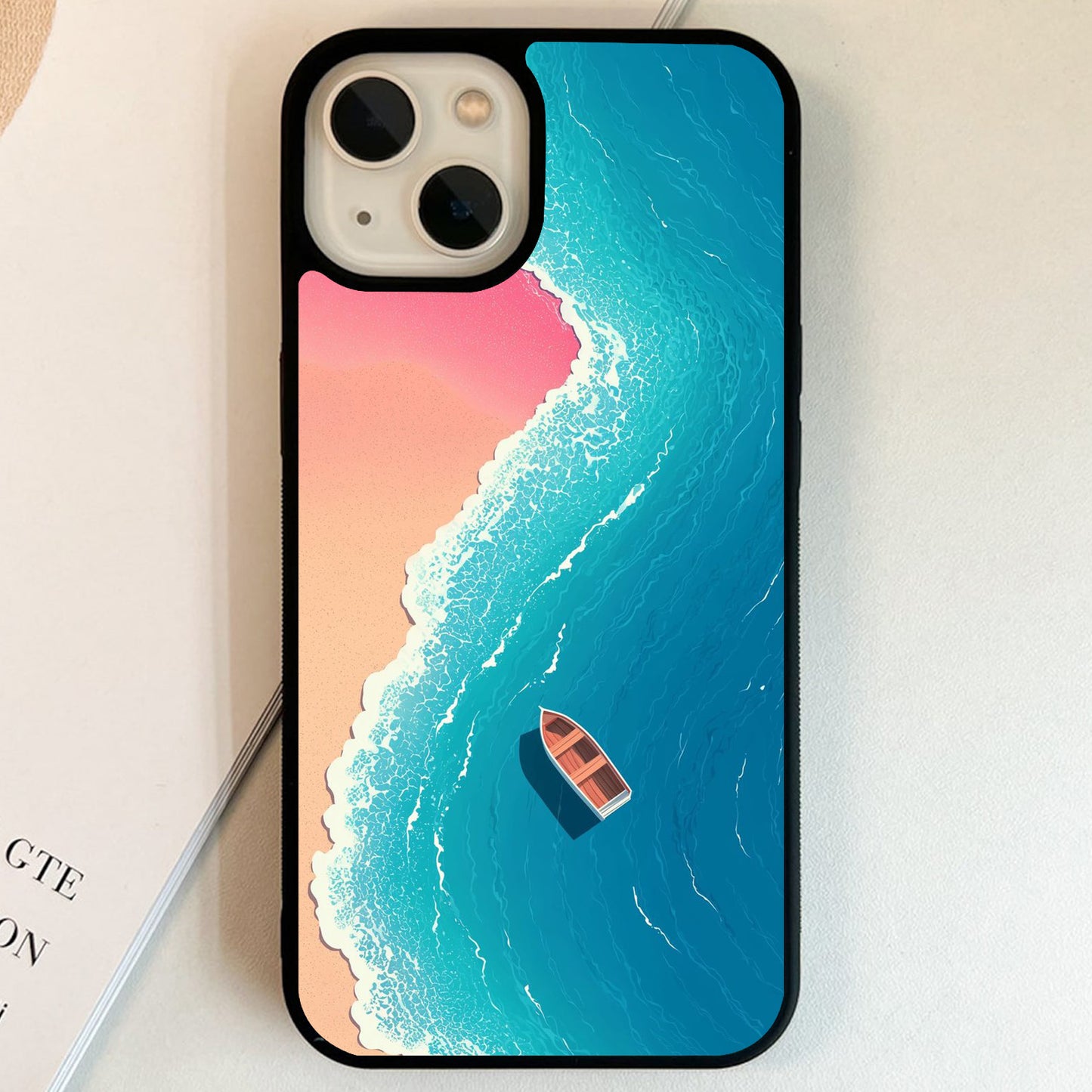 Pink Coastal Escape Glass Case