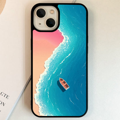 Pink Coastal Escape Glass Case