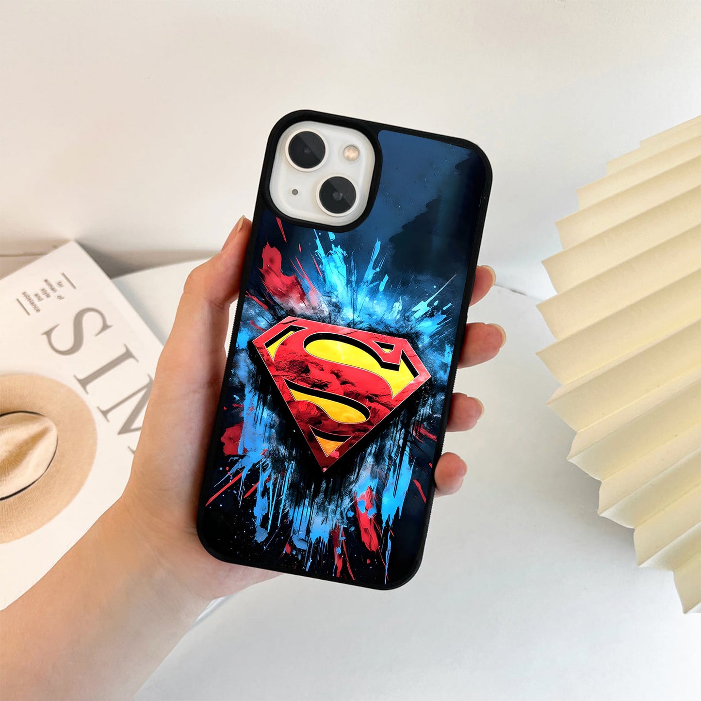 Superman Splash Emblem Glass Case