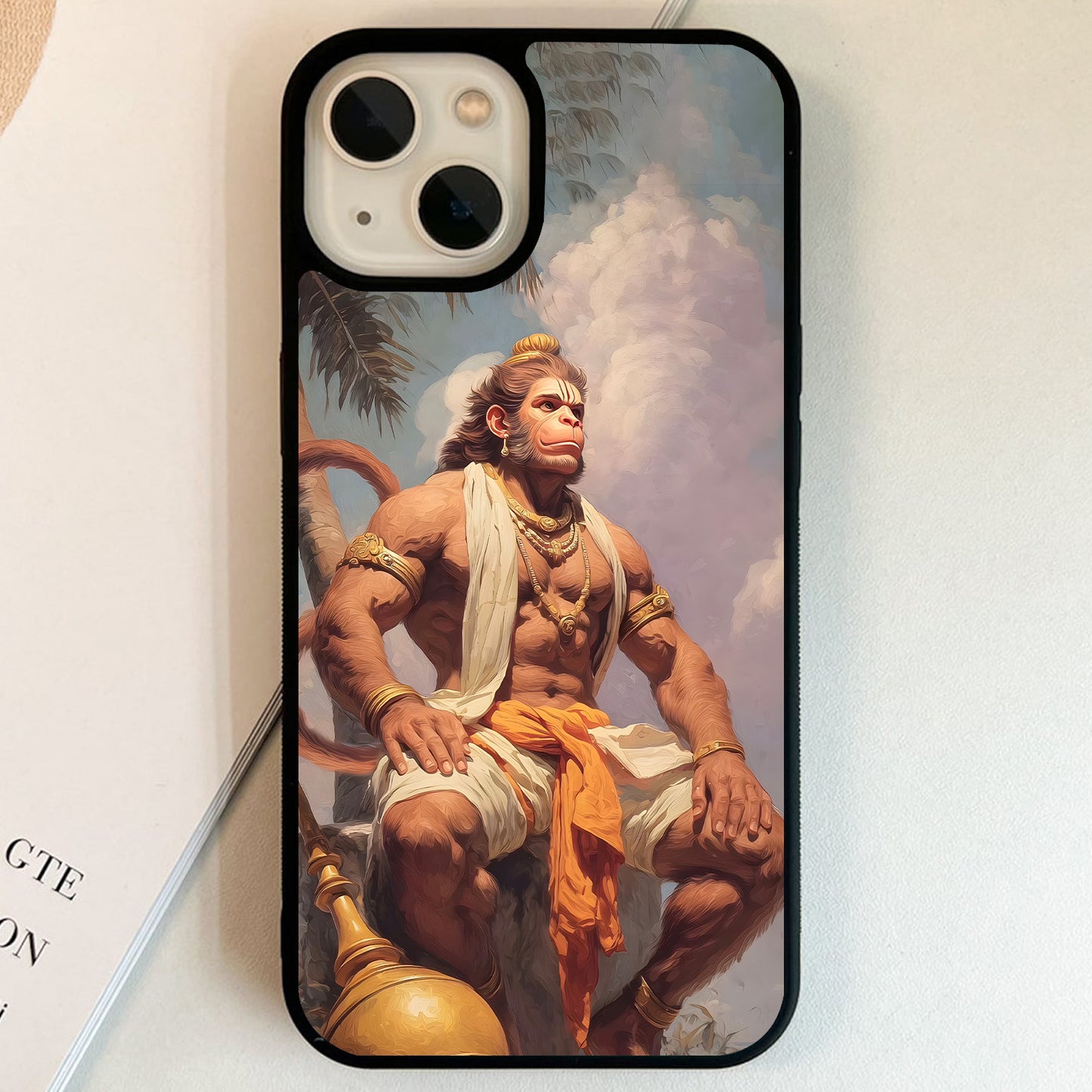 Majestic Hanuman Mountain Glass Case