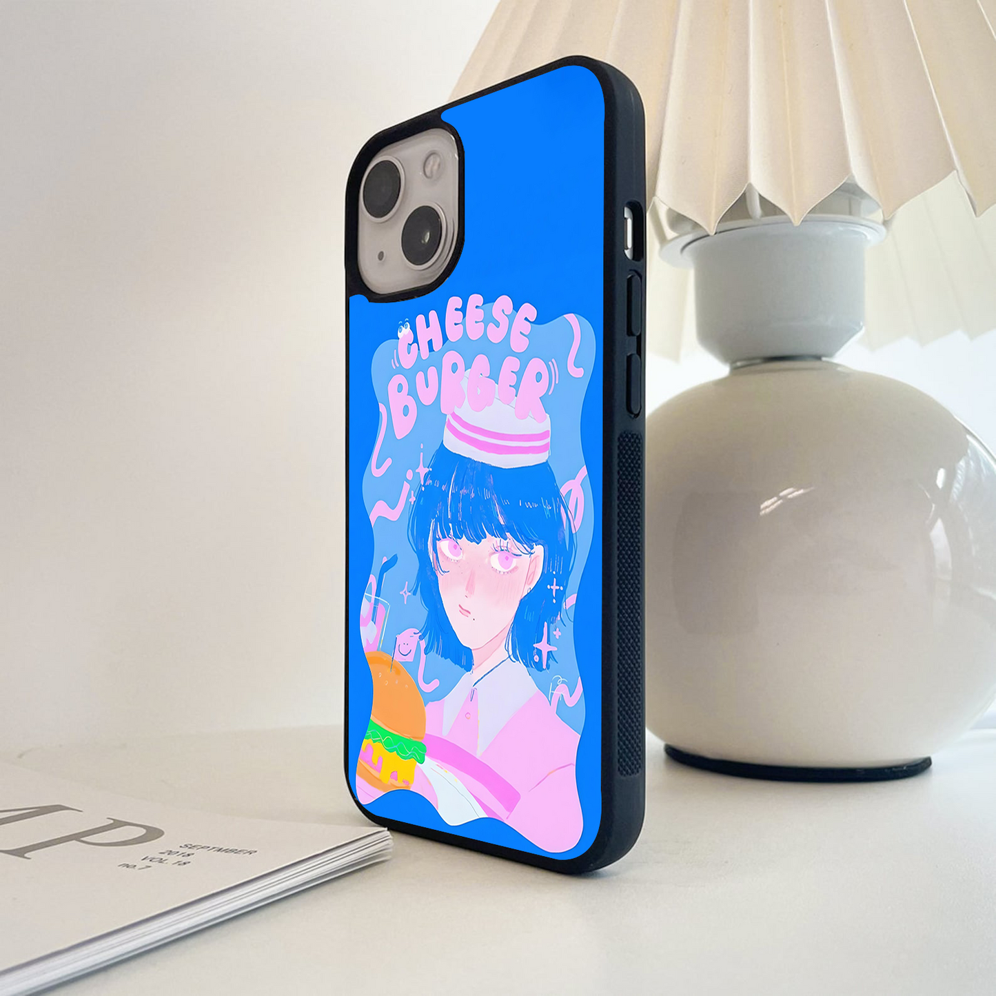 Burger Girl Mood Glass Case