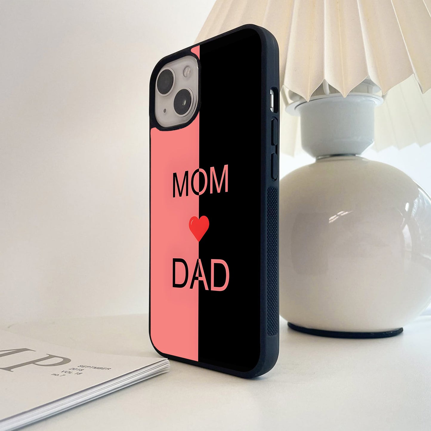 Mom Dad Forever Glass Case