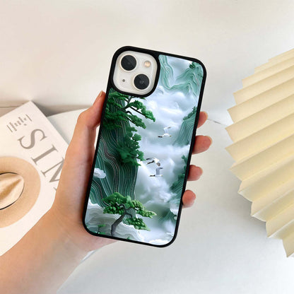 Emerald Crane Ascent Glass Case