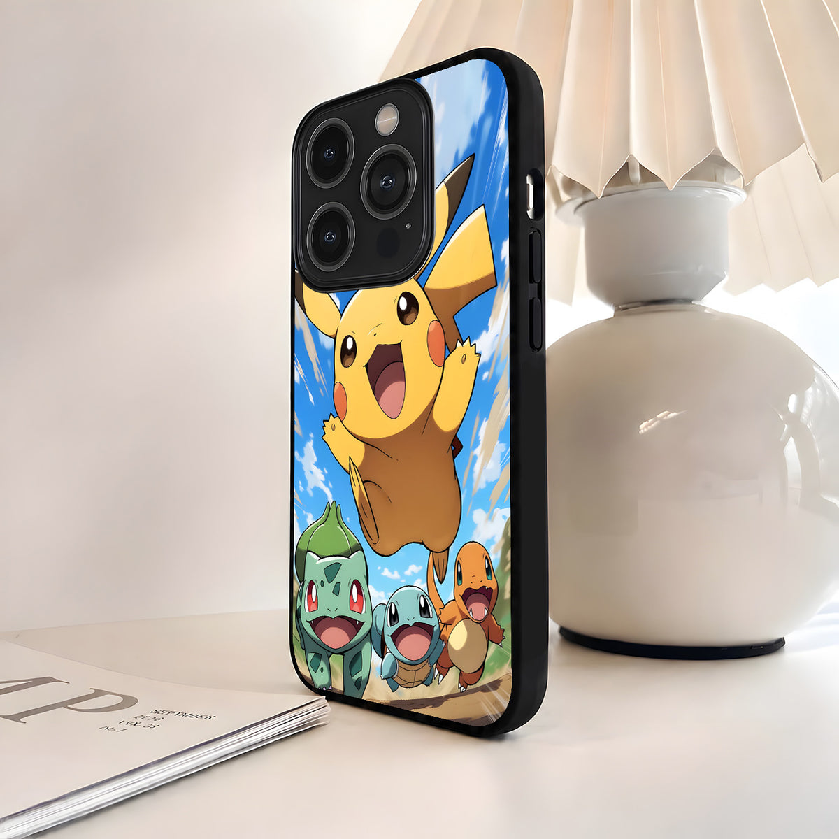 Pokemon Pikachu Jump Glass Case