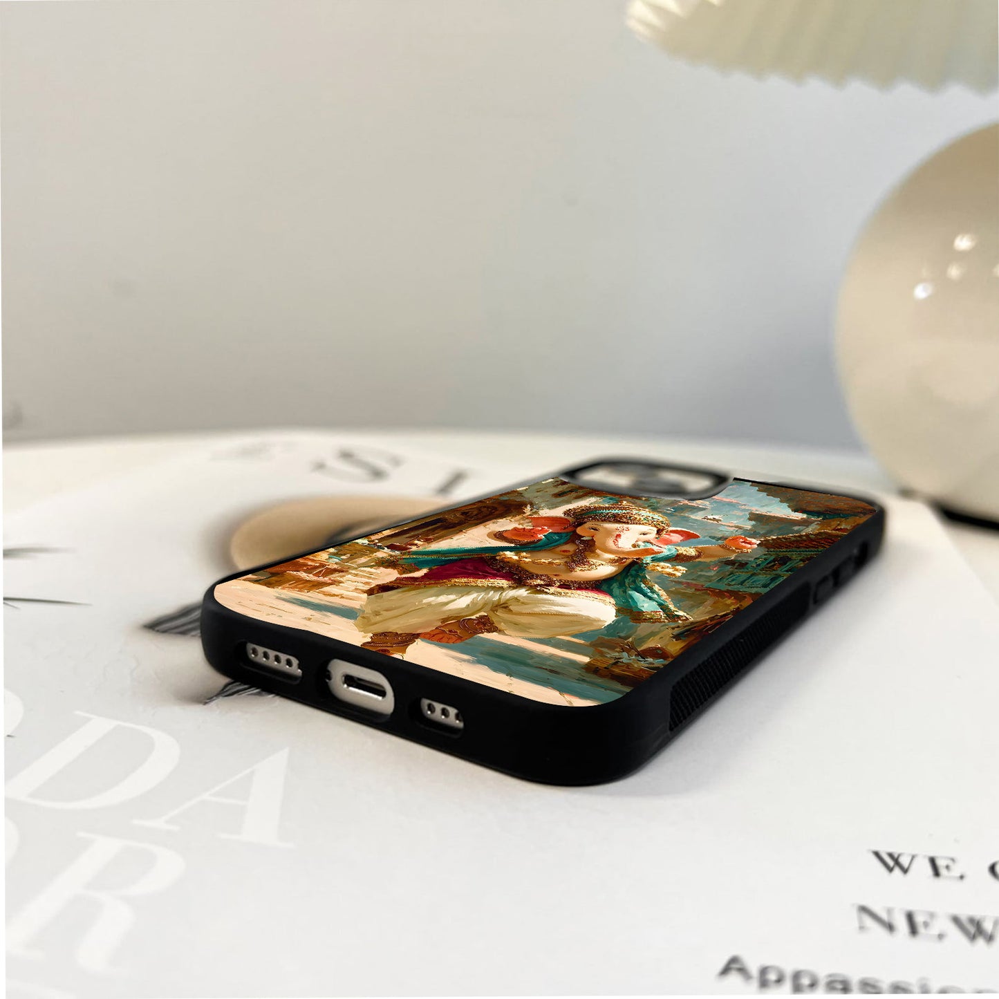 Royal Ganesha Dance Glass Case