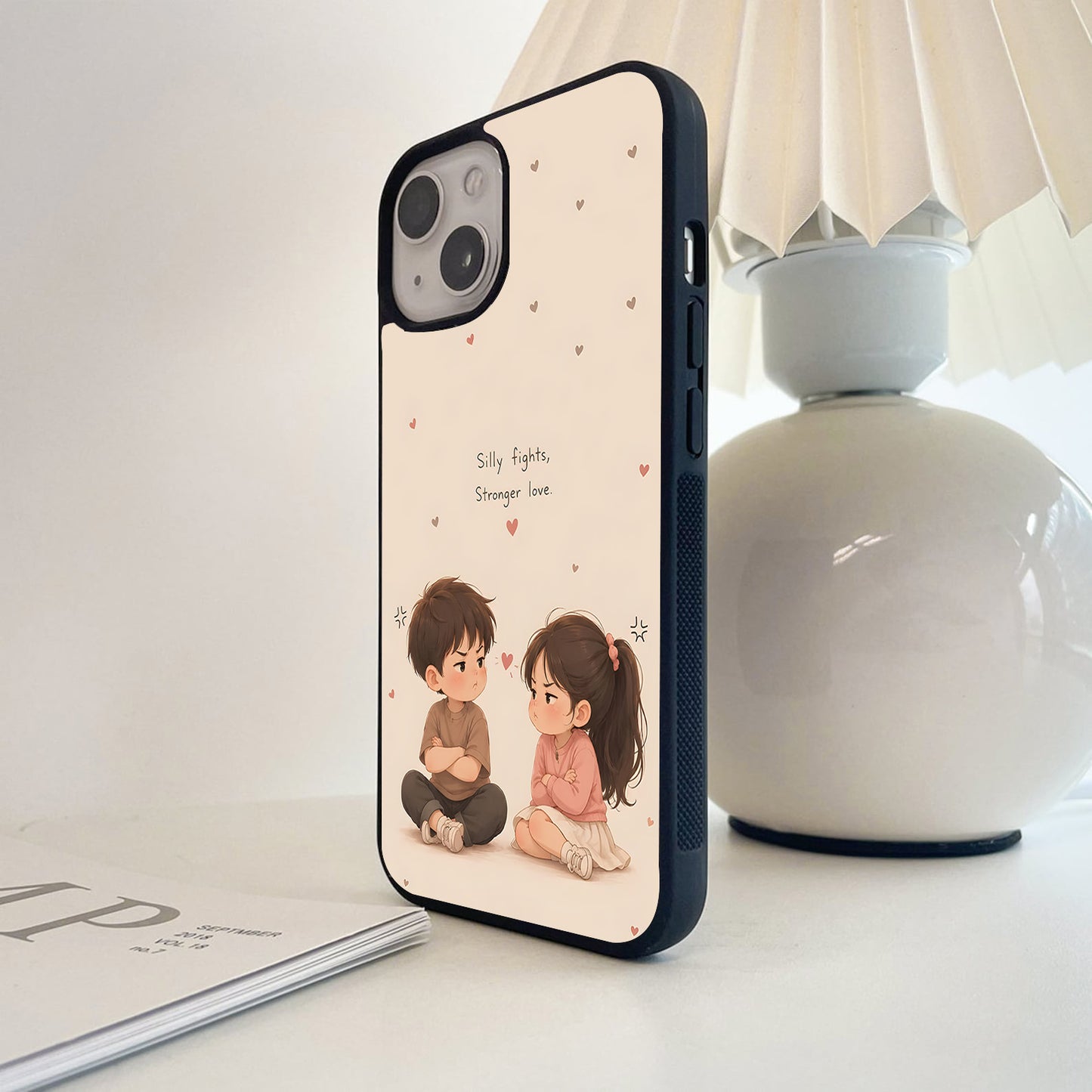 Fighting Yet Caring Glass Case