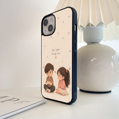 Fighting Yet Caring Glass Case