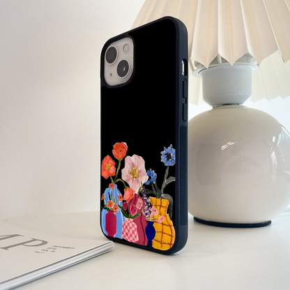 Blooms And Brushes Glass Case