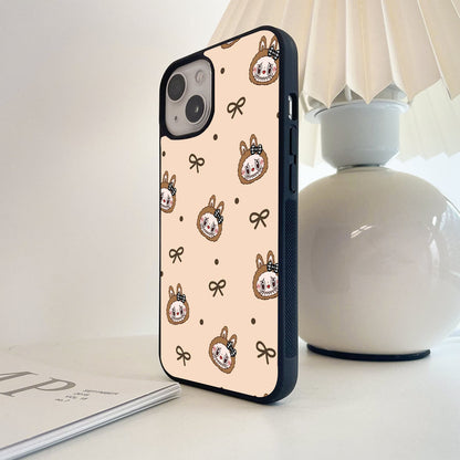 Labubu with Bow Glass Case