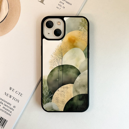 Abstract Forest Shapes Glass Case