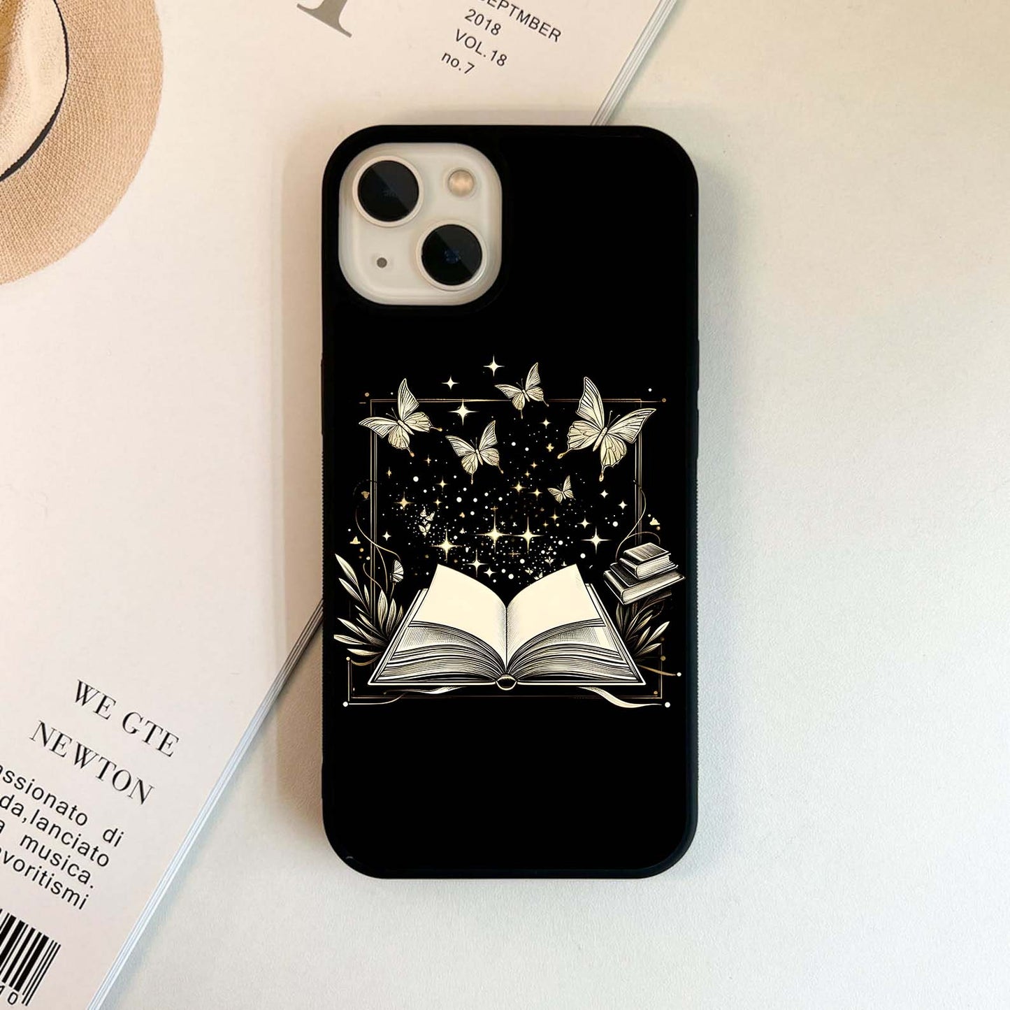 Butterflies On Book Glass Case