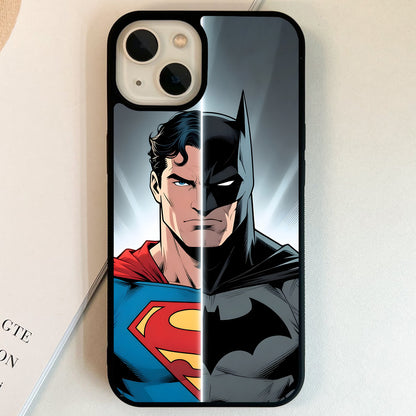 Superman Batman Dual Heroes Glass Case
