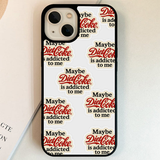 Diet Coke Addicted Glass Case